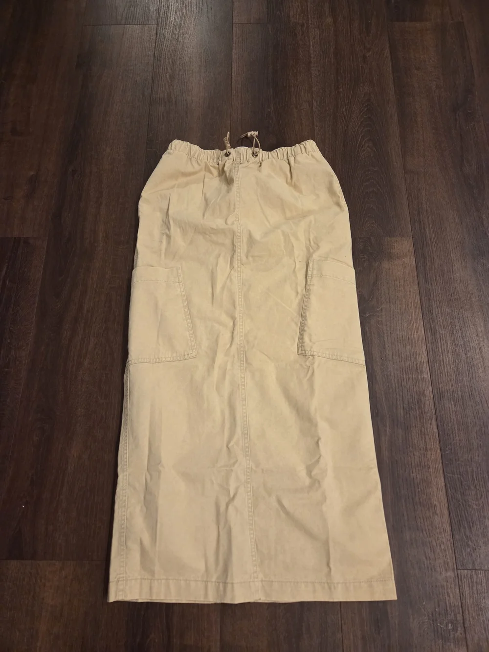 BDG Tan Cargo Maxi Skirt with Utility Pockets